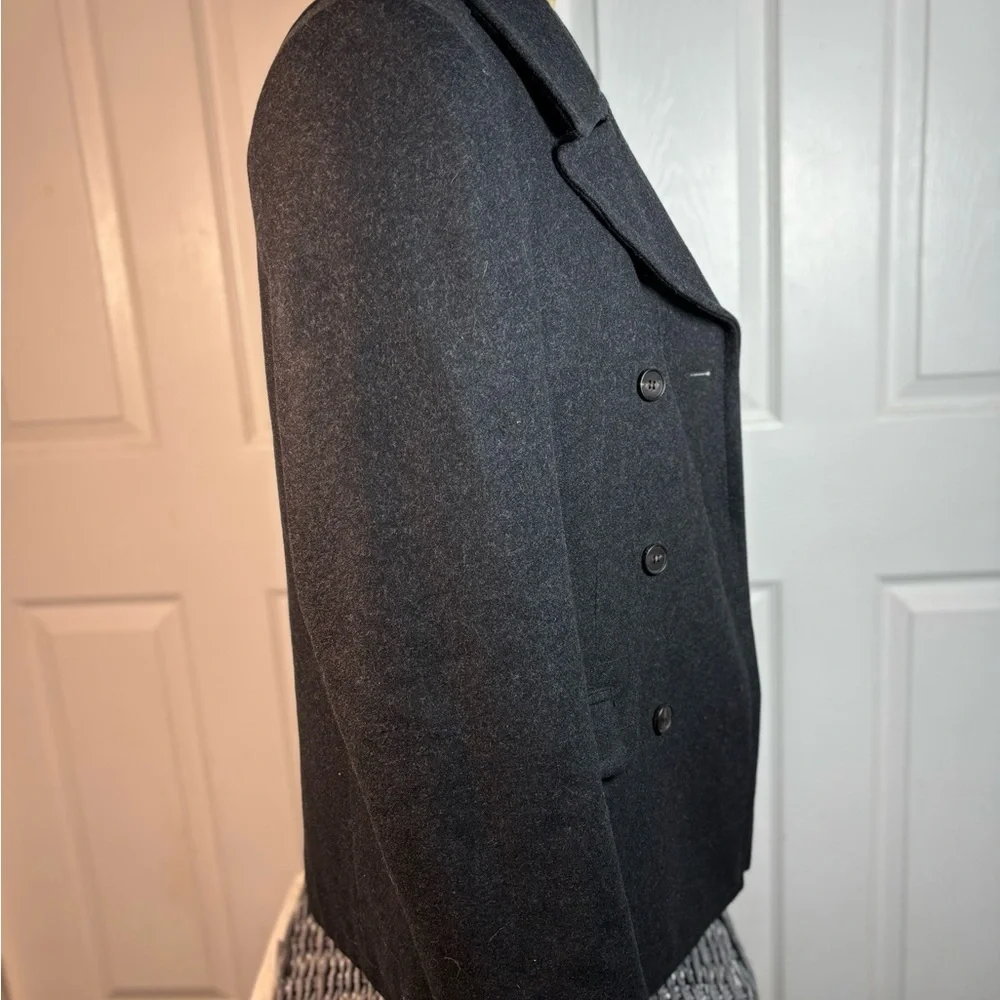 All Saints Men’s Dark Gray Pea Coat